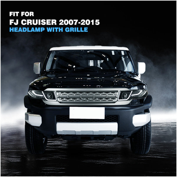 Head Lamp With Grille Led Headlight For Toyota Fj Cruiser